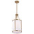 Satco | 60-7961 | Easton 1 Light Pendant Burnished Brass White Linen