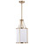 Satco | 60-7961 | Easton 1 Light Pendant Burnished Brass White Linen
