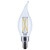 Satco | S12506 | 4W CA10 LED Candelabra Clear 3500K 120V