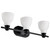 Satco | 60-8023 | Russel 3 Light Vanity Matte Black Satin White Glass