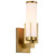 Satco | 60-8041 | Roselle 1 Light Vanity Natural Brass White Glass