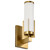 Satco | 60-8041 | Roselle 1 Light Vanity Natural Brass White Glass