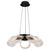 Satco | 62-2036 | Barnett 21" LED 5 Light Chandelier Matte Black Silk Scree