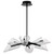 Satco | 62-2281 | Sedona 28" 6 Light LED Chandelier Matte Black Silk Acrylic Lens
