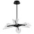 Satco | 62-2281 | Sedona 28" 6 Light LED Chandelier Matte Black Silk Acrylic Lens