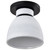 Satco | 60-8011 | Collins 8" Flush Mount Ceramic Silver Accents