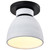Satco | 60-8011 | Collins 8" Flush Mount Ceramic Silver Accents