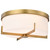 Satco | 60-8044 | Roselle 15" Flush Mount Natural Brass White Glass