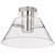 Satco | 62-2053 | Edmond 14" LED Semi Flush Pol Nickel Clear Glass