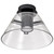 Satco | 62-2063 | Edmond 14" LED Semi Flush Matte Black Clear Glass