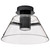 Satco | 62-2063 | Edmond 14" LED Semi Flush Matte Black Clear Glass