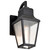 Satco | 60-8131 | Lawrence 1 Light Small Wall Lantern Matte Black Clear Seeded