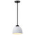 Satco | 60-8012 | Collins 8" Mini Pendant Ceramic/Silver Accents