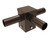 Keystone KT-PMTT-4SQ-T90 Pole Mount Triple 2 3/8" Tenon, Top Mount Horizontal 90 Deg for 4" Square Pole, Bronze