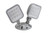 Keystone KT-EM-RD2-SVWL-SL Emergency Light, Outdoor, Remote Double Head, Style 2, Silver Color, 6500K Dual Heads, 3.6-15VdcV