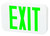 Fulham FHEX20WGEM FireHorse Emergency Exit Sign, Mini LED, White housing, Green Letters, Battery Backup