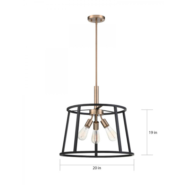 Satco | Chassis 3 Light Pendant | 60-6642