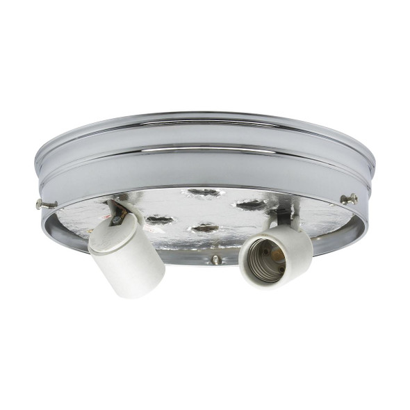 Satco | 8" WIRED 2 LGT PAN CHR FIN | 90-757