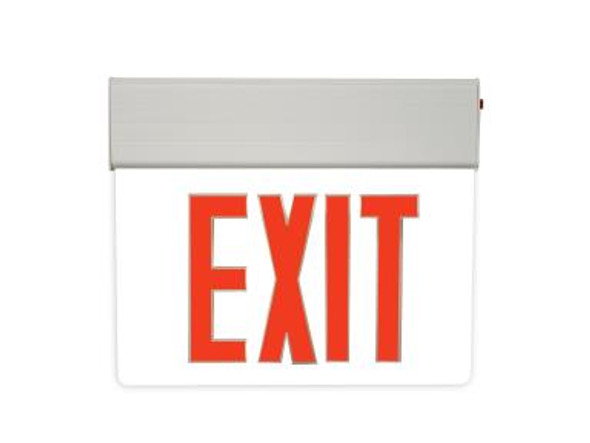 Maxlite | Edgelit Exit; Red Letters; White; 1 Side; Battery Backup | EXE-RW1S
