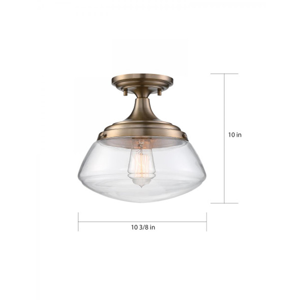 Satco | Kew 1 Light Semi Flush | 60-6797