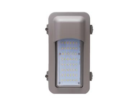 Maxlite | Hazardous Location Wall Pack; 26W; 120-277V; Wide Dist.; 5000K; Clear Lens; Grey; Class I Division 2 | HL-WPV26U50