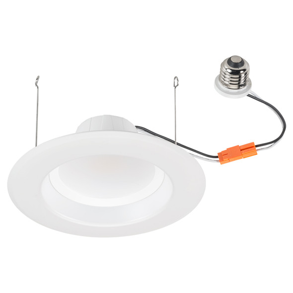 Keystone | 6in Baffle Circular LED Commercial Downlight feat. Power Select and Color Select. 14/10/8W; 120V Input; 2700/3000/3500/4000/5000K; 90CRI; TRIAC Dimming; E26 Adapter Included | KT-LED14PSRD-6CB-9CSF-DIM