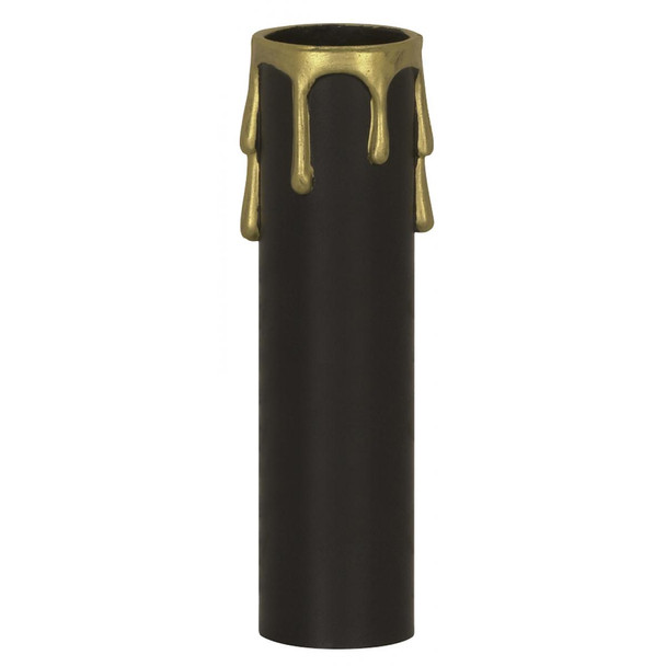 Satco | 2" ED. CANDEL COVER BLK/GOLD D | 90-1513