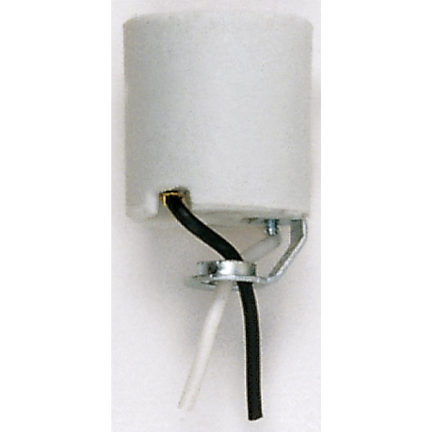 Satco | WHT PORCELAIN SOCKET W/HICKEY | 90-760