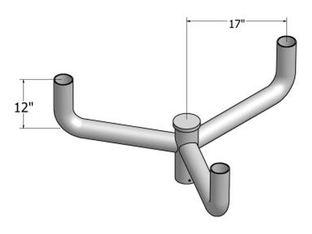 Maxlite | Bullhorn Bracket; 2-3/8"; Steel; 3 ArmS @ 120 Degrees; Bronze | PL-BB312-B