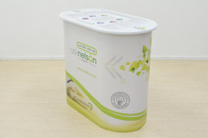 Curved side Promo Table
922mm (w) x 470mm (d) x 866mm (h)