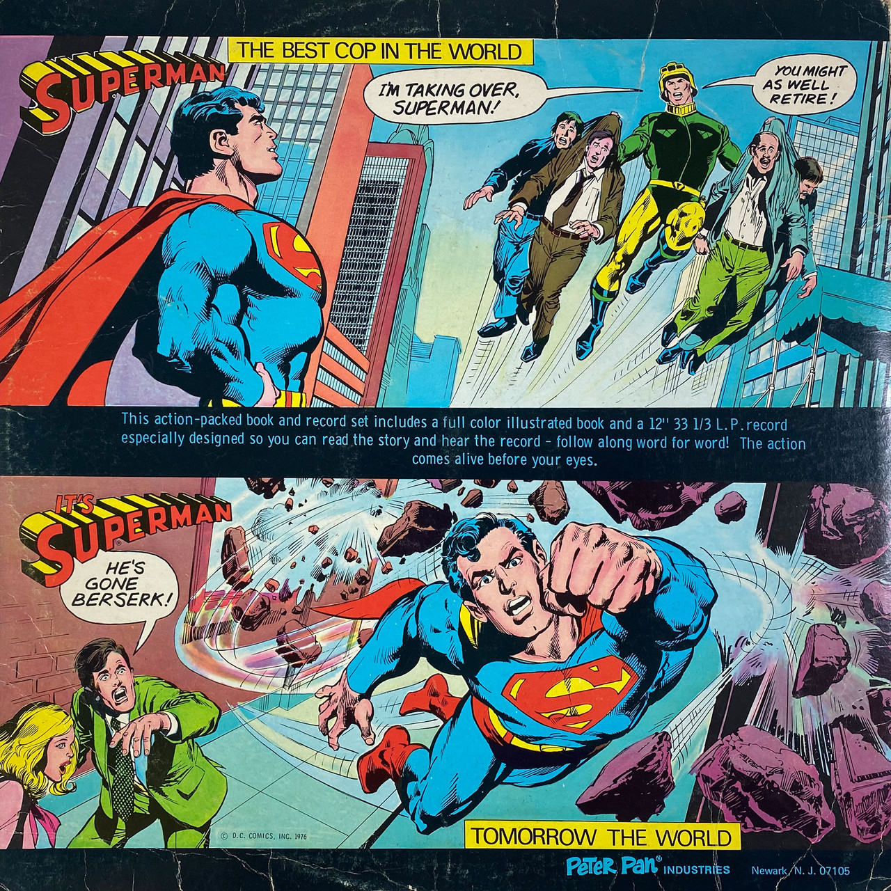 Superman Power Records Book and Record Set from 1976