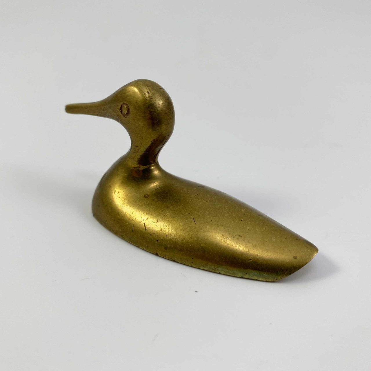 Vintage Heavy Brass Duck Figurine