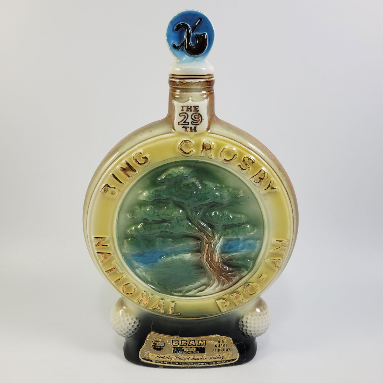 BING CROSBY NATIONAL PLO-AM バーボン ウイスキー古酒 3 Jim Beam Decanter-29th Bing Crosby National Pro-Am