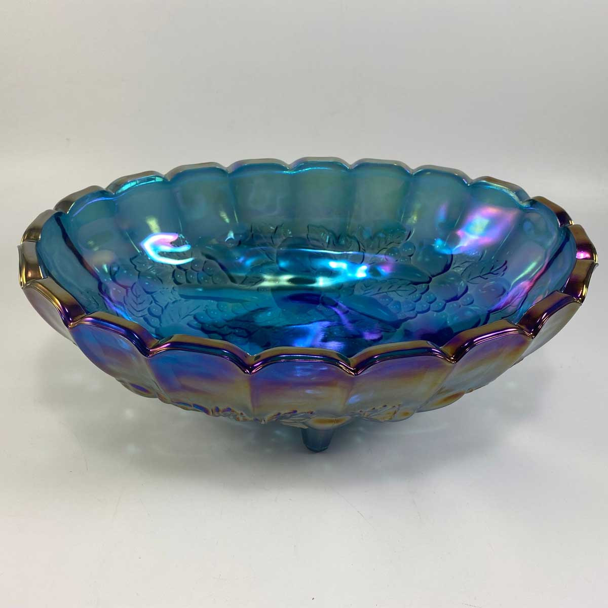 Carnival Glass Oval Bowl