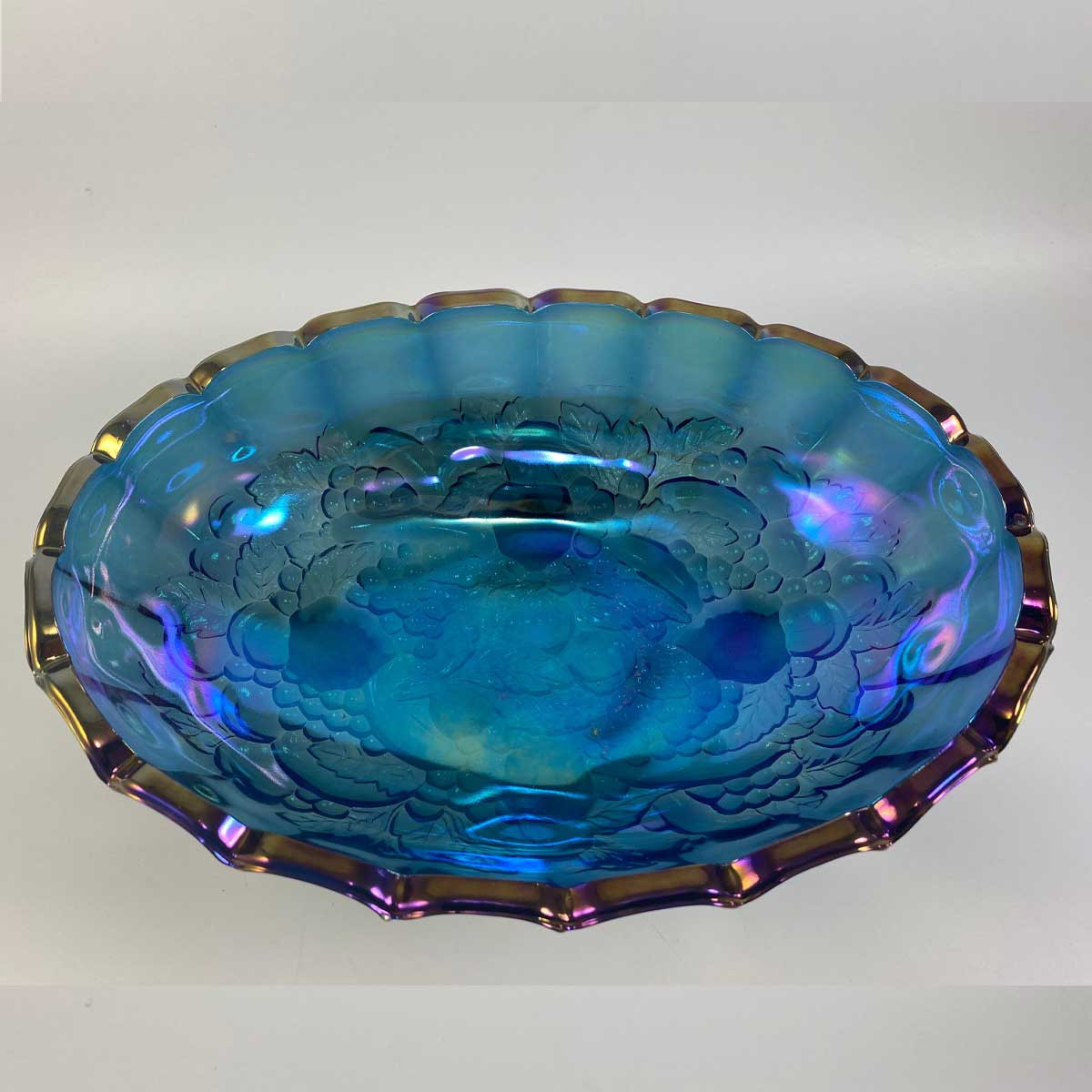 Carnival Glass Oval Bowl