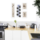 Kitchen Collection 5 in white frames with sanded edges shown in a lifestyle setting