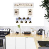 Kitchen Collection 4 in white frames with sanded edges shown in a lifestyle setting