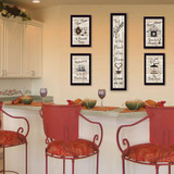 "Kitchen Collection" in black frames with sanded edges