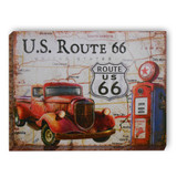 Route 66 Truck lit canvas