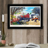 Copyrighted & Signed Russell Sonnenberg "Head to Head" Case International Tractor
