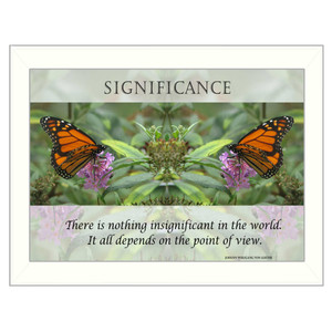 significance in a white frame significance in a white frame