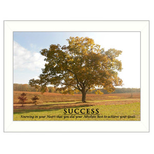 Success in a white frame Success in a white frame