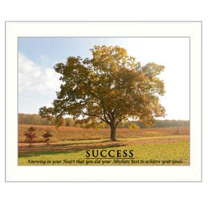 Success in a white frame Success in a white frame