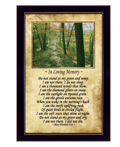 "In Loving Memory (Forest)" Framed art print in a black frame. "In Loving Memory (Forest)" Framed art print in a black frame.