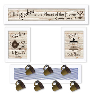 Kitchen Collection 4 in white frames with sanded Kitchen Collection 4 in white frames with sanded