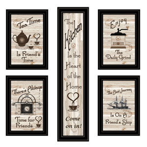 "Kitchen Friendship Collection" in black-grooved frames "Kitchen Friendship Collection" in black-grooved frames