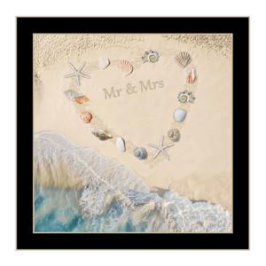 "Marriage is a Beach" in a black frame with sanded edges "Marriage is a Beach" in a black frame with sanded edges