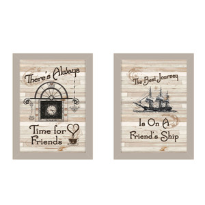 "Friendship Journey" in sand-color frames