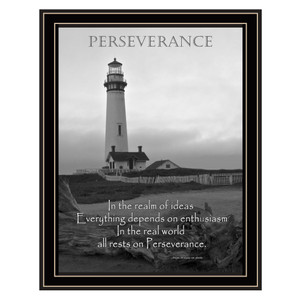 "Perseverance" in a black-grooved frame "Perseverance" in a black-grooved frame