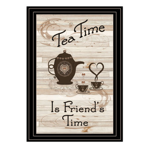 "Tea Time" in a black grooved frame "Tea Time" in a black grooved frame